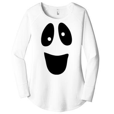 Funny Halloween Ghost Face Women's Perfect Tri Tunic Long Sleeve Shirt