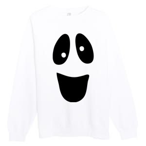 Funny Halloween Ghost Face Premium Crewneck Sweatshirt