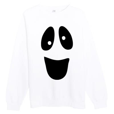 Funny Halloween Ghost Face Premium Crewneck Sweatshirt