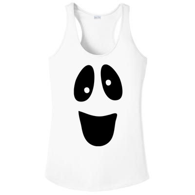 Funny Halloween Ghost Face Ladies PosiCharge Competitor Racerback Tank