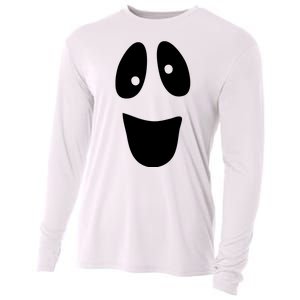 Funny Halloween Ghost Face Cooling Performance Long Sleeve Crew