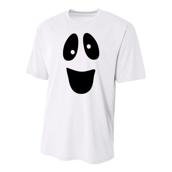 Funny Halloween Ghost Face Youth Performance Sprint T-Shirt