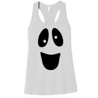 Funny Halloween Ghost Face Women's Racerback Tank