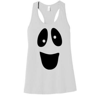 Funny Halloween Ghost Face Women's Racerback Tank