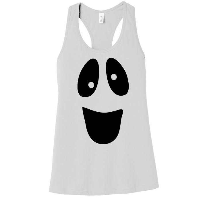 Funny Halloween Ghost Face Women's Racerback Tank