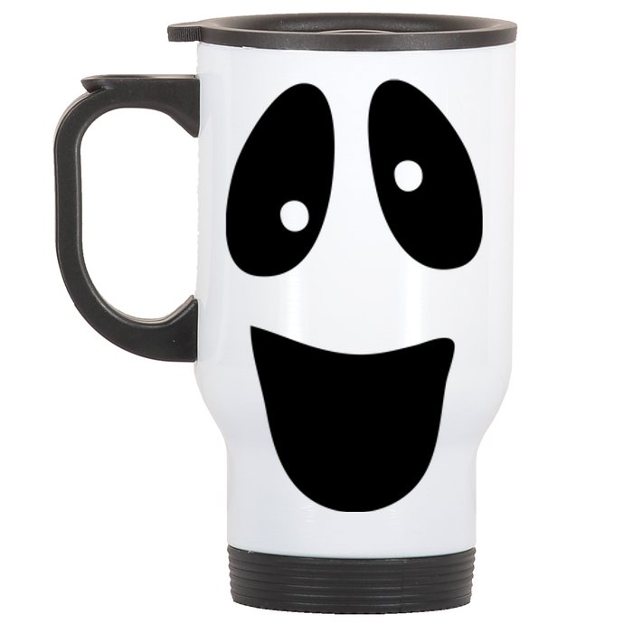 Funny Halloween Ghost Face Stainless Steel Travel Mug