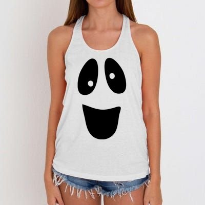 Funny Halloween Ghost Face Women's Knotted Racerback Tank