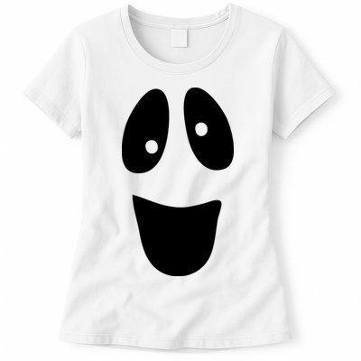 Funny Halloween Ghost Face Womens T-Shirt