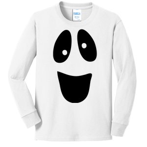 Funny Halloween Ghost Face Kids Long Sleeve Shirt