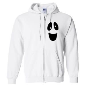 Funny Halloween Ghost Face Full Zip Hoodie