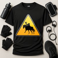 Funny Halloween Headless Horseman Crossing Cooling Performance Crew T-Shirt