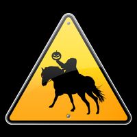 Funny Halloween Headless Horseman Crossing Cooling Performance Crew T-Shirt