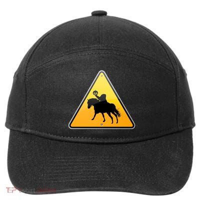 Funny Halloween Headless Horseman Crossing 7-Panel Snapback Hat