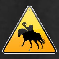 Funny Halloween Headless Horseman Crossing Adult Drive Performance Visor