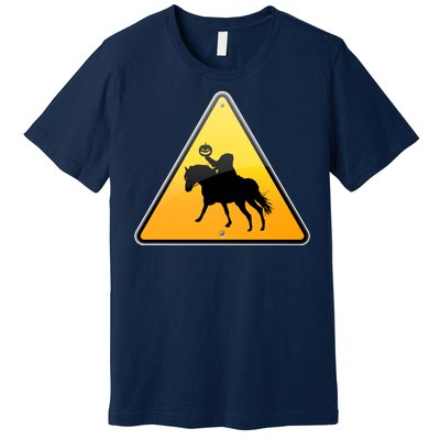 Funny Halloween Headless Horseman Crossing Premium T-Shirt