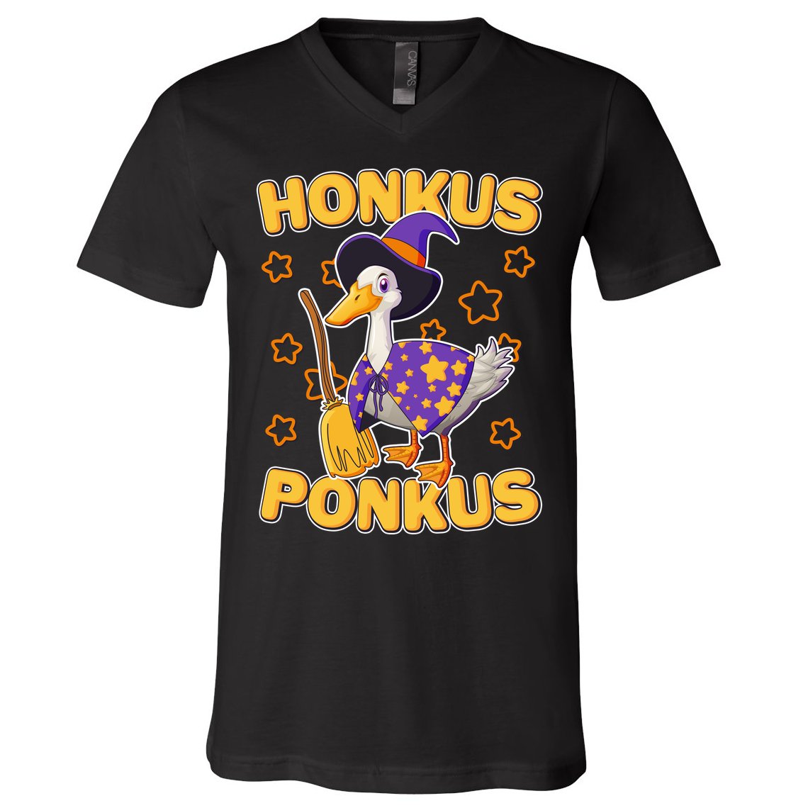 Funny Halloween Honkus Ponkus Duck V-Neck T-Shirt
