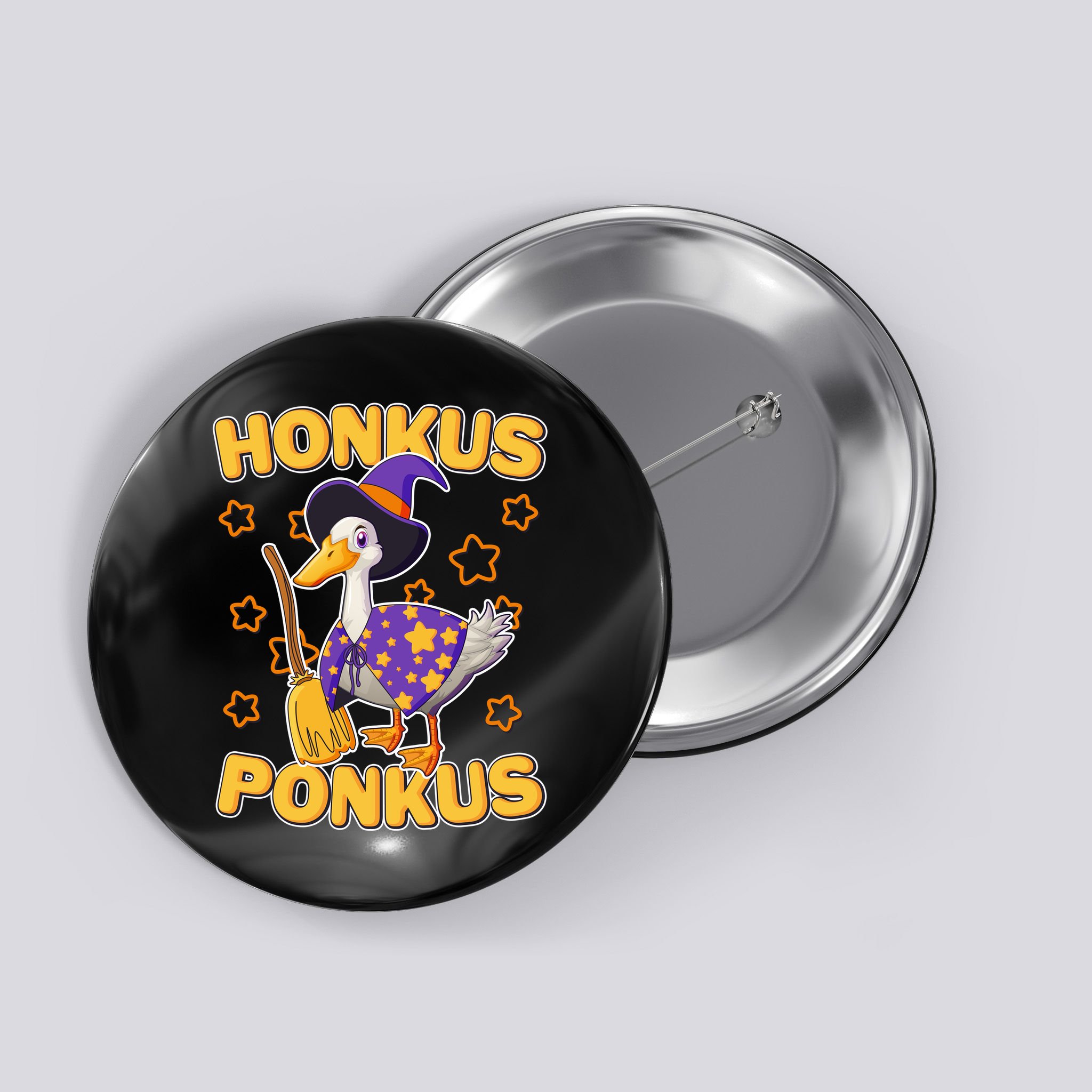 Funny Halloween Honkus Ponkus Duck Button