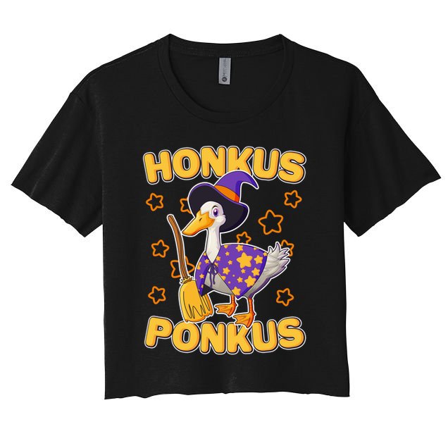 Funny Halloween Honkus Ponkus Duck Crop Top
