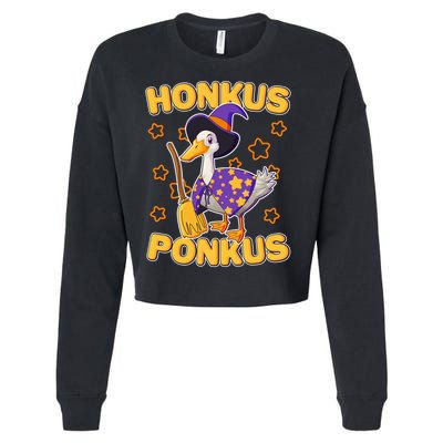 Funny Halloween Honkus Ponkus Duck Cropped Pullover Crew