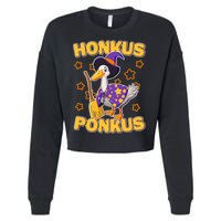Funny Halloween Honkus Ponkus Duck Cropped Pullover Crew