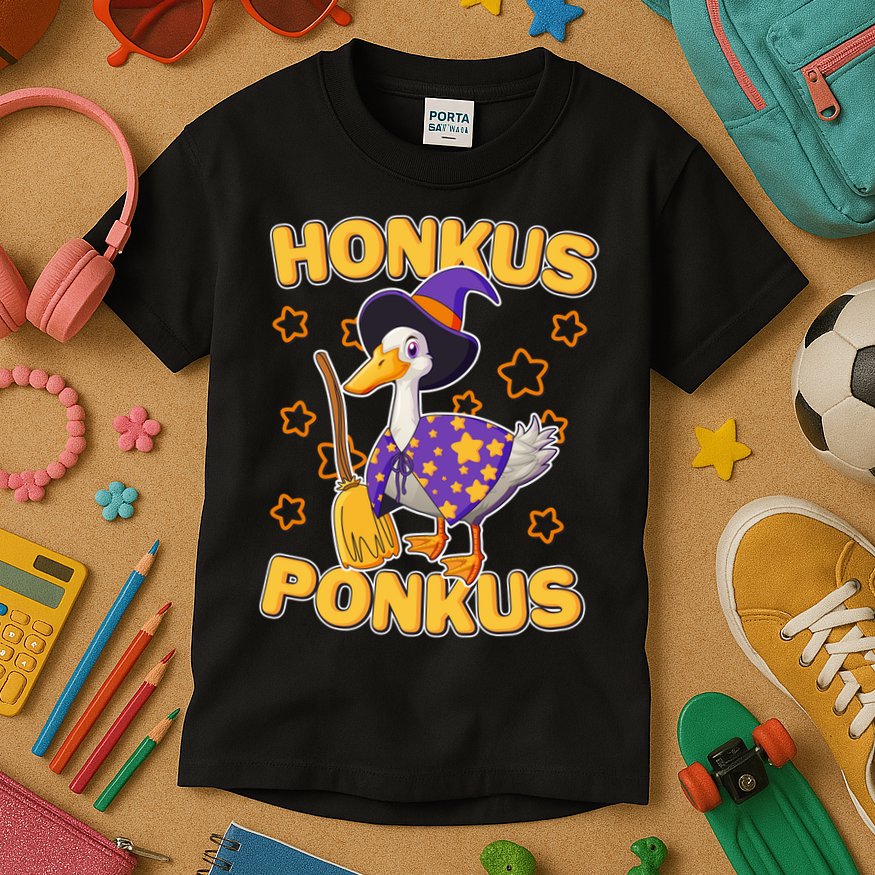 Funny Halloween Honkus Ponkus Duck Kids T-Shirt