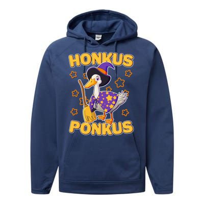 Funny Halloween Honkus Ponkus Duck Performance Fleece Hoodie