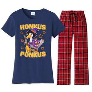 Funny Halloween Honkus Ponkus Duck Women's Flannel Pajama Set