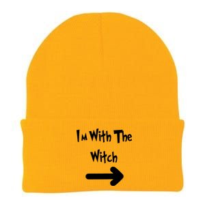 Funny Halloween I'm With The Witch  Knit Cap Winter Beanie