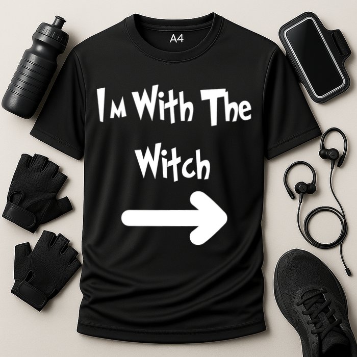 Funny Halloween I'm With The Witch  Cooling Performance Crew T-Shirt