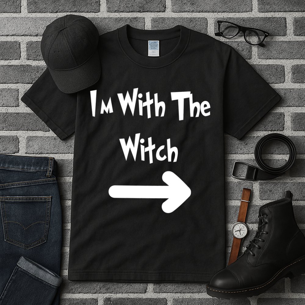 Funny Halloween I'm With The Witch  Tall T-Shirt