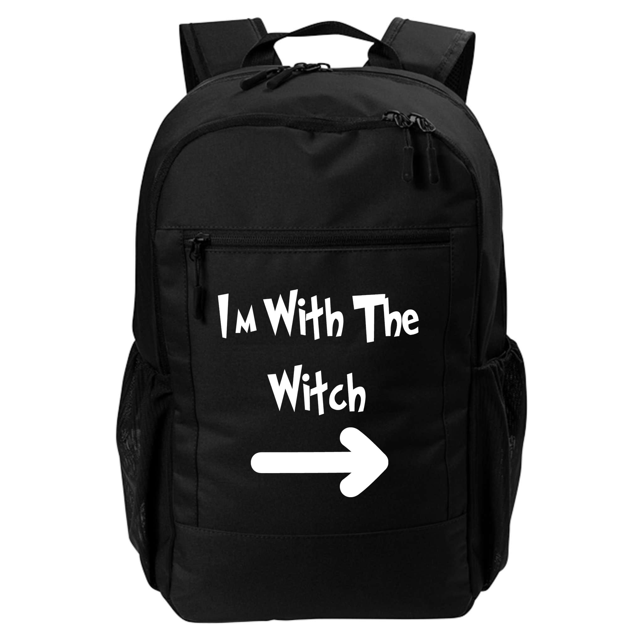 Funny Halloween I'm With The Witch  Backpack