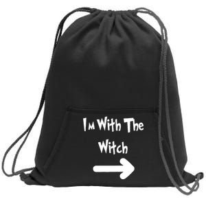 Funny Halloween I'm With The Witch  Sweatshirt Cinch Pack Bag