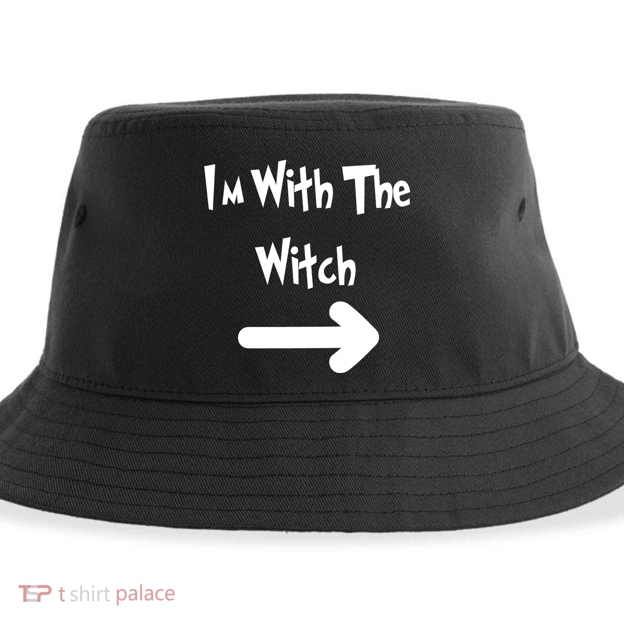 Funny Halloween I'm With The Witch  Sustainable Bucket Hat