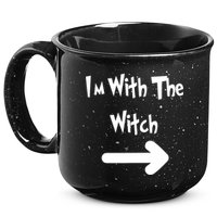Funny Halloween I'm With The Witch  15oz Campfire Ceramic Mug