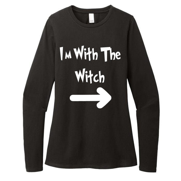 Funny Halloween I'm With The Witch  Womens CVC Long Sleeve Shirt