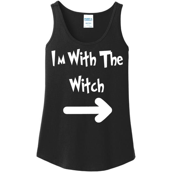 Funny Halloween I'm With The Witch  Ladies Essential Tank