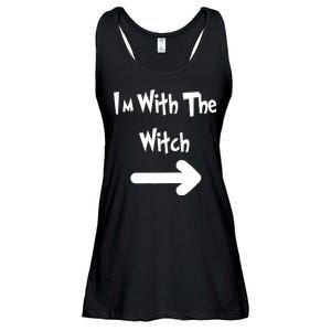 Funny Halloween I'm With The Witch  Ladies Essential Flowy Tank