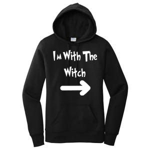 Funny Halloween I'm With The Witch  Women's Pullover Hoodie