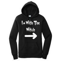 Funny Halloween I'm With The Witch  Women's Pullover Hoodie