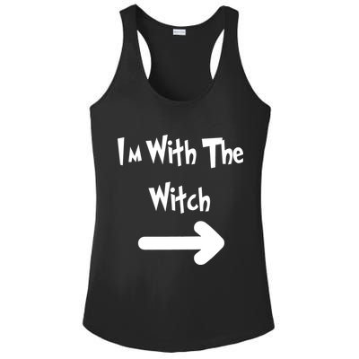 Funny Halloween I'm With The Witch  Ladies PosiCharge Competitor Racerback Tank