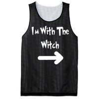 Funny Halloween I'm With The Witch  Mesh Reversible Basketball Jersey Tank