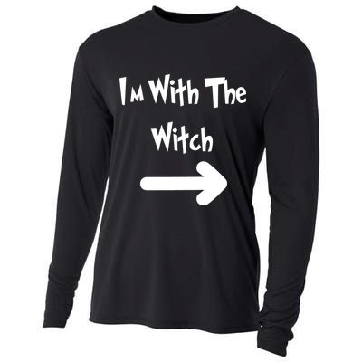 Funny Halloween I'm With The Witch  Cooling Performance Long Sleeve Crew