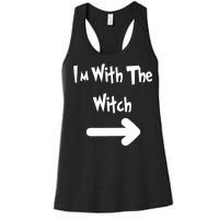 Funny Halloween I'm With The Witch  Women's Racerback Tank