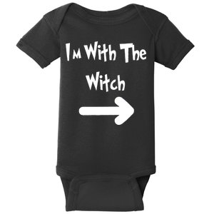 Funny Halloween I'm With The Witch  Baby Bodysuit