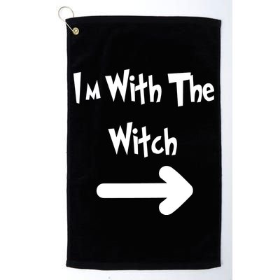 Funny Halloween I'm With The Witch  Golf Towel