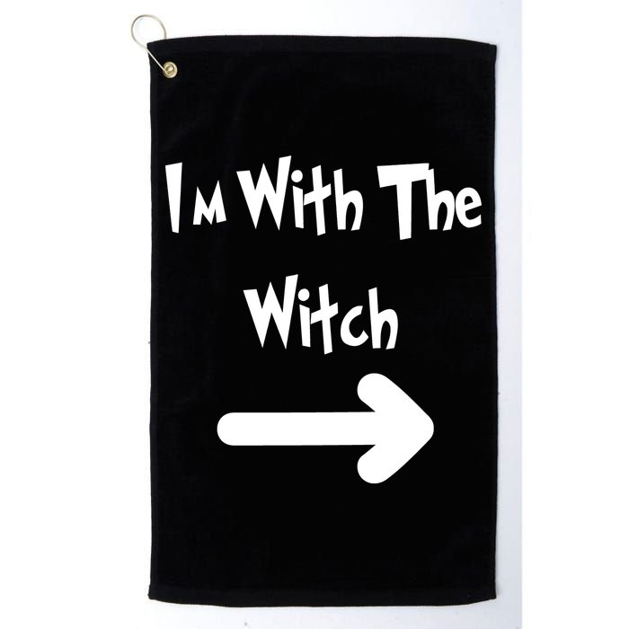 Funny Halloween I'm With The Witch  Golf Towel