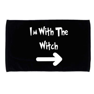 Funny Halloween I'm With The Witch  Microfiber Hand Towel