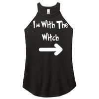 Funny Halloween I'm With The Witch  Women's Perfect Tri Rocker Tank