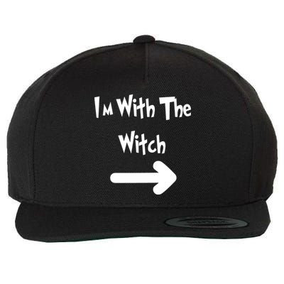 Funny Halloween I'm With The Witch  Wool Snapback Cap
