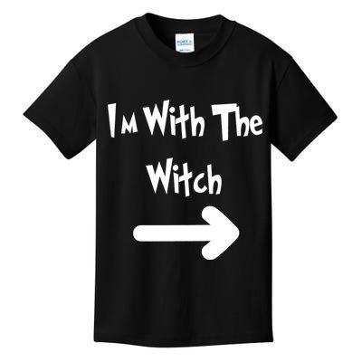 Funny Halloween I'm With The Witch  Kids T-Shirt